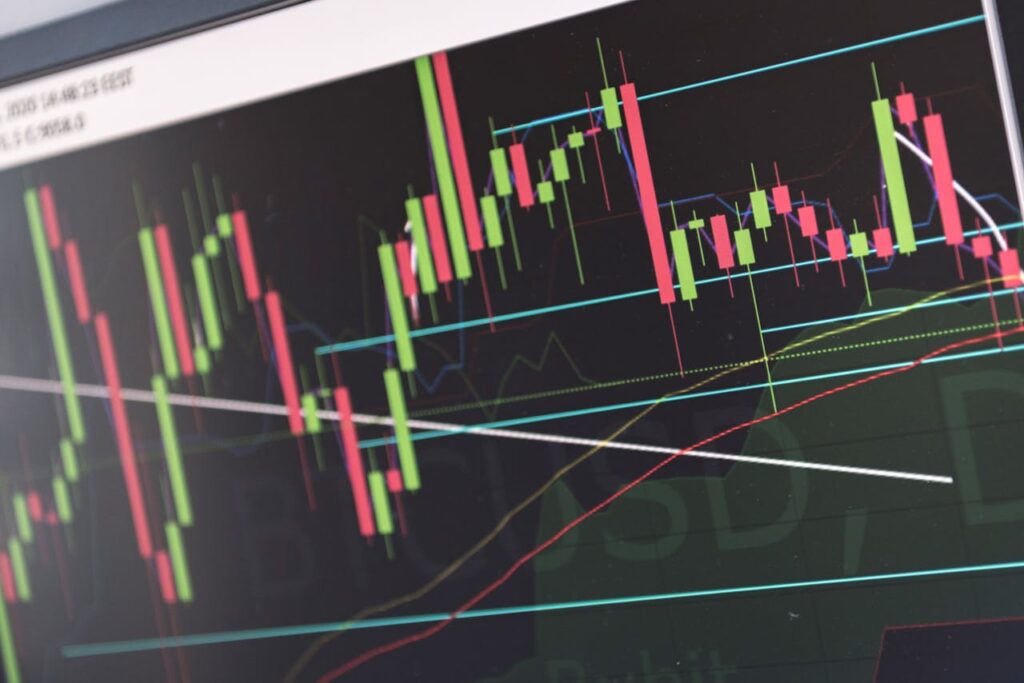 Red and Green Marks on a Chart